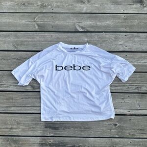 bebe White Short Sleeve Tee